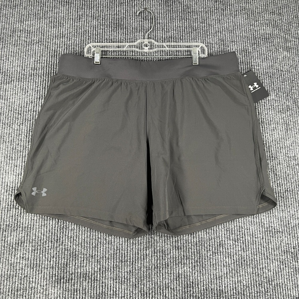Under Armour Shorts Mens 2XL XXL Gray Fitted Lined Running Activewear Gym New